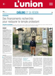 article publié dans le journal L'Union